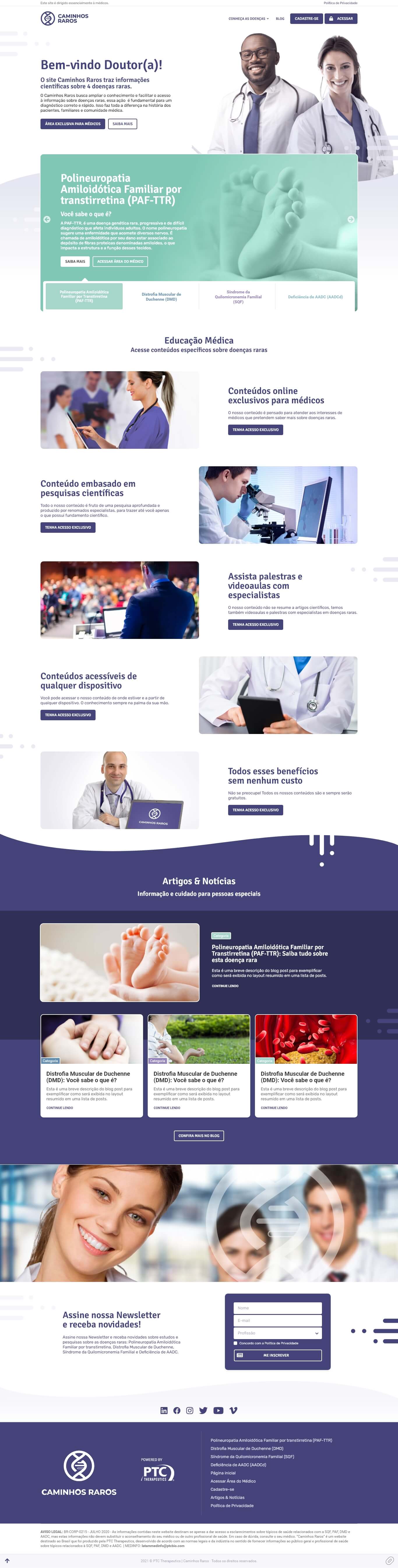 Caminhos Raros (PTC Therapeutics) - Website