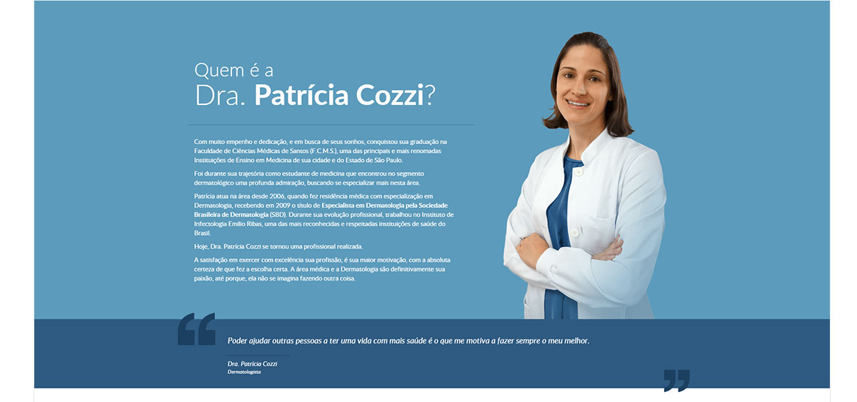 Dra. Patrícia Cozzi - Website