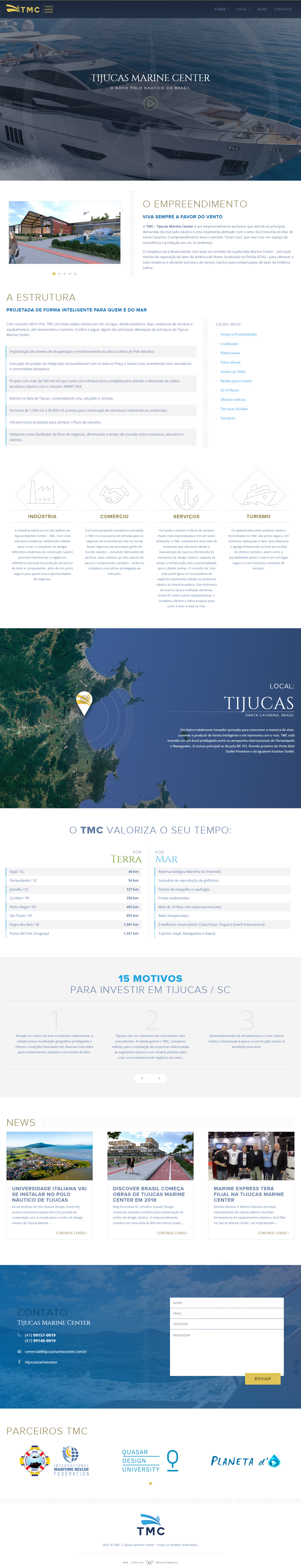Tijucas Marine Center - Website